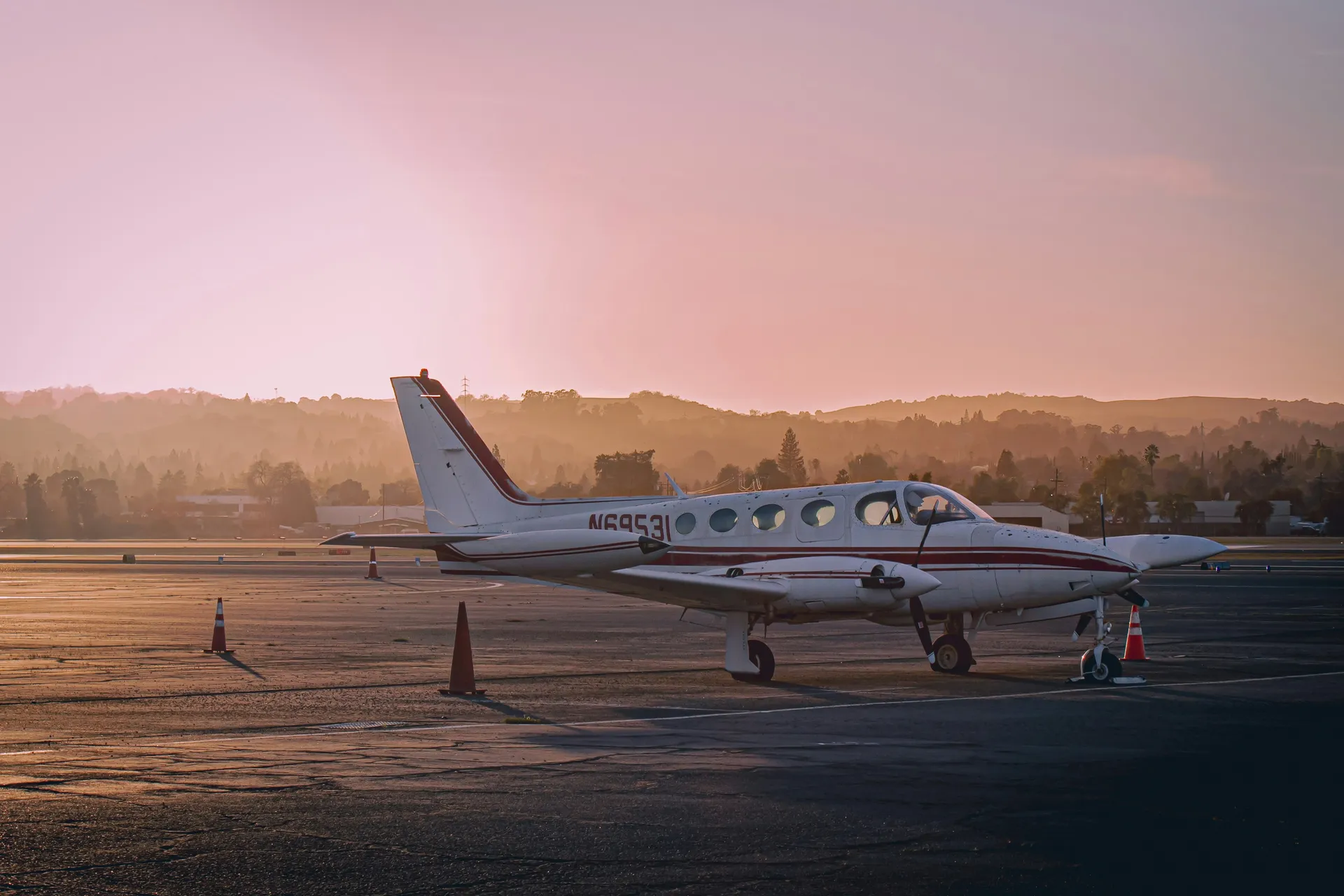 Flight training student preparing for takeoff