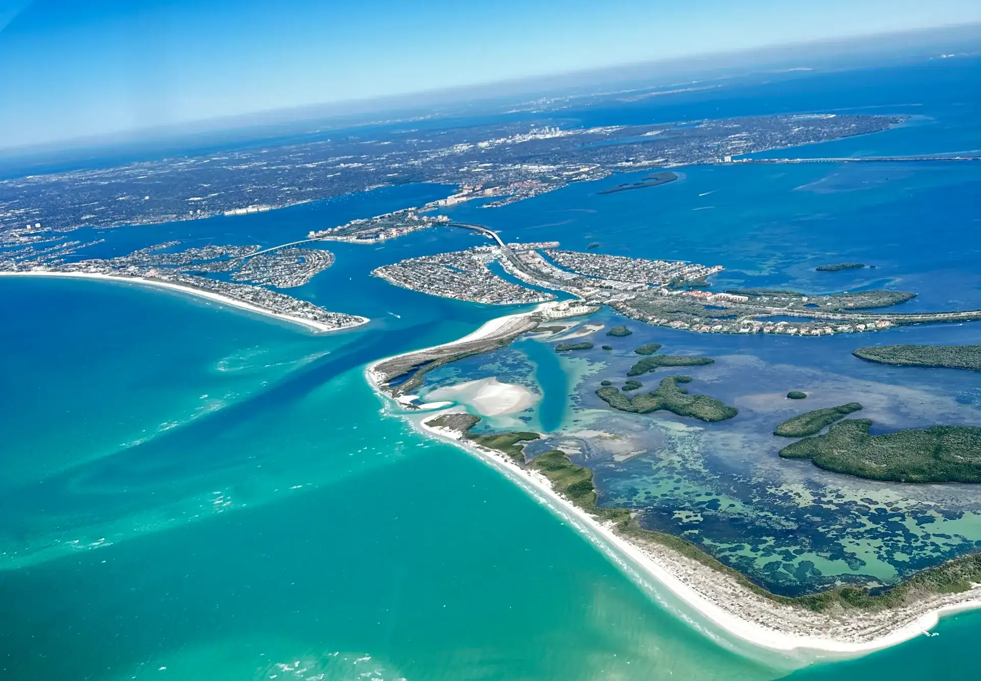Florida coastline seen from a training aircraft