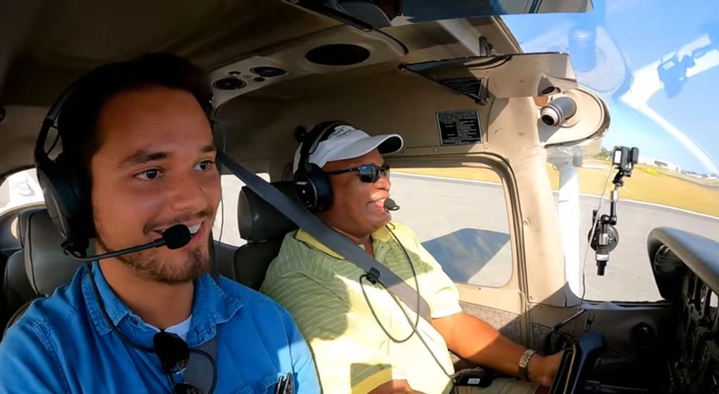 UFT student and Instructor taking off