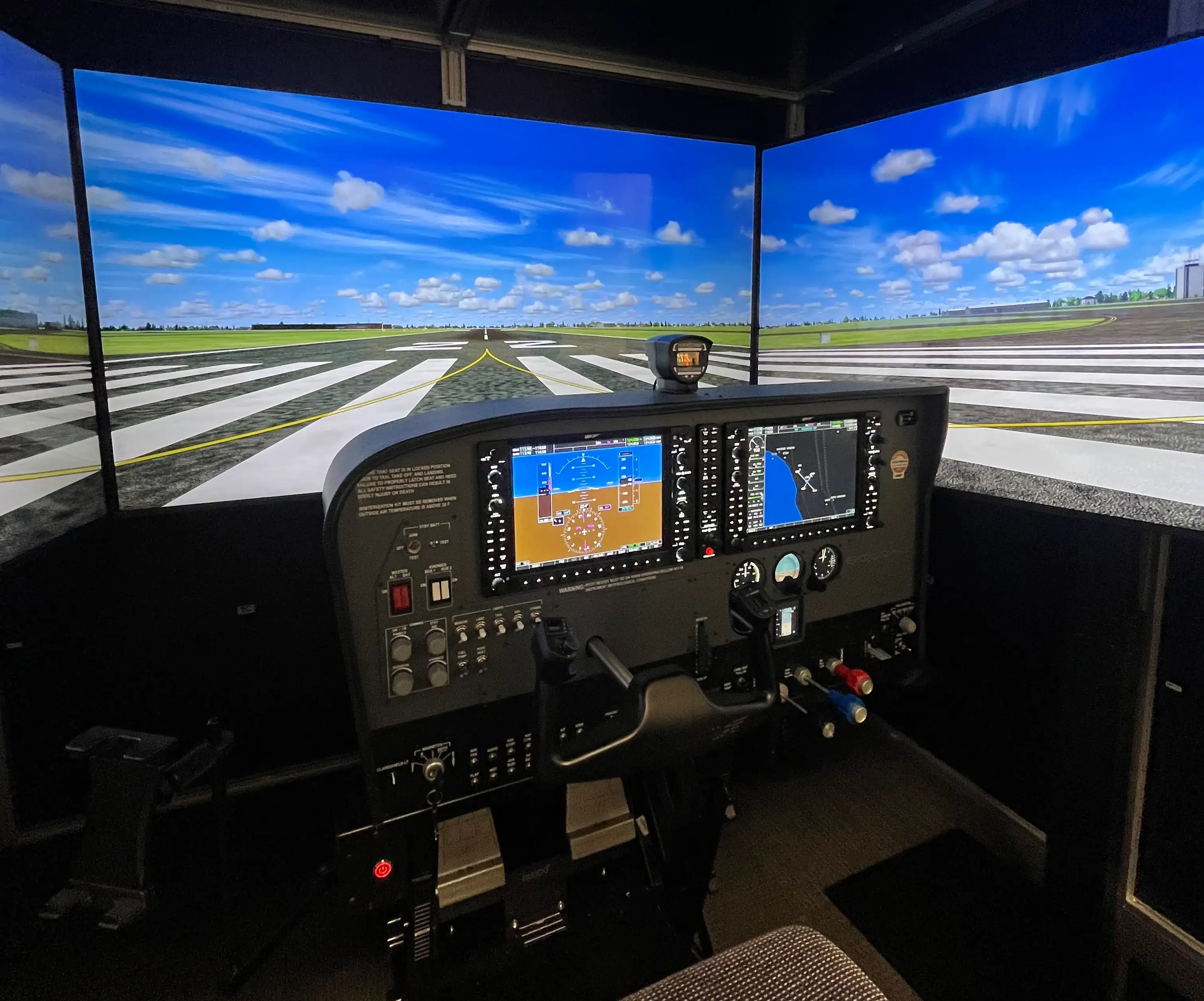 Universal Flight Training Virtual Fly Solo Pro G1 flight simulator setup