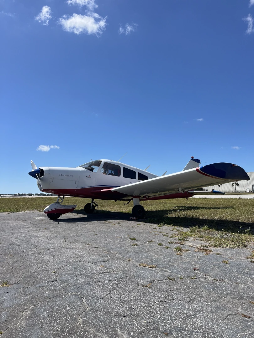 Universal Flight Training Piper Cherokee N3912X parked